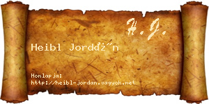Heibl Jordán névjegykártya
